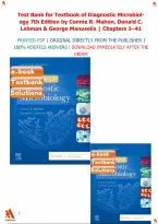 Test Bank For Textbook of Diagnostic Microbiology 7th Edition by Connie R Mahon&period;&vert;All chapters 1-41 covered&comma; Graded A&plus;&period;