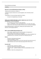 Persoonlijkheidspsychologie &vert; Plantijn Hogeschool &vert; 2024&sol;2025