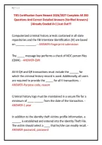 TIES Certification Exam Newest 2026&sol;2027 Complete All 200 &NewLine;Questions And Correct Detailed Answers &lpar;Verified Answers&rpar; &NewLine;&vert;Already Graded A&plus;&vert;&vert;Just Out&excl;&excl;&excl; 