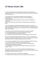 ATI Mental Health CMS Questions with Verified Answers&NewLine;