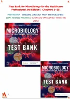 Test Bank for Microbiology for the Healthcare Professional 3rd Edition by VanMeter & Hubert &vert; Verified Questions & Answers&period;&vert;Chapters 1-25&period;