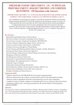 PRESSURE INJURY TREATMENT CE NCPD EXAM QUESTIONS AND CORRECT ANSWERS WITH RATIONALES&vert; INSTANT DOWNLOAD