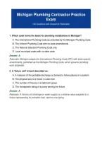 Michigan Plumbing Contractor Practice Exam &mdash; 120 Questions