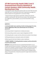 ATI RN Community Health 2026 &vert; Level 3 Proctored Exam Practice Questions & Correct Answers &vert; NGN Community Health Nursing Exam Prep
