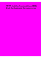 ATI RN Nutrition Proctored Exam 2026 &ndash; Study Set Guide with Practice Questions & Answers &vert; Nursing Nutrition Review&comma; Key Concepts & Exam Preparation