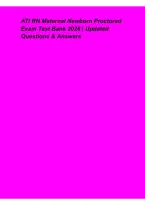 ATI RN Maternal Newborn Proctored Exam 2026 &ndash; Updated Practice Questions & Answers &vert; Maternal Nursing Study Guide&comma; Key Concepts & Exam Review