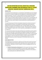 ATI RN NUTRITION ACTUAL EXAM FULL PACKAGE QUESTIONS ANSWERS AND RATIONALES