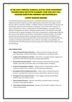 ATI RN ADULT MEDICAL SURGICAL ACTUAL EXAM ASSESSMENT TECHNOLOGIES INSTITUTE