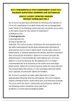 VATI FUNDAMENTALS POST-ASSESSMENT EXAM FULL PACKAGE QUESTIONS ANSWERS
