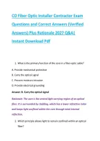 CO Fiber Optic Installer Contractor Exam &NewLine;Questions and Correct Answers &lpar;Verified &NewLine;Answers&rpar; Plus Rationale 2027 Q&A&vert; &NewLine;Instant Download Pdf