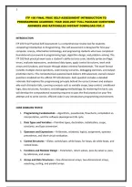 ITP 100 FINAL PRAC SELF-ASSESSMENT INTRODUCTION TO PROGRAMMING 