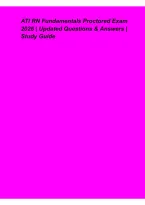 ATI RN Fundamentals Proctored Exam 2026 &ndash; Updated Practice Questions & Answers &vert; Nursing Fundamentals Study Guide&comma; Key Concepts & Exam Review