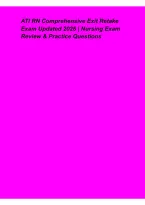 ATI RN Comprehensive Exit Retake Exam Updated 2026 &ndash; Nursing Exam Review & Practice Questions &vert; RN Exit Study Guide&comma; Clinical Judgment & Key Concepts