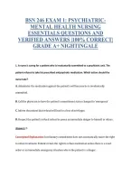 BSN 246 EXAM BUNDLE QUESTIONS WITH VERIFIED ANSWERS