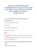 BSN 246 EXAM BUNDLE QUESTIONS WITH VERIFIED ANSWERS