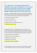 WGU D488 Cybersecurity Architecture and Engineering Final Exam Study Guide