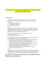 Varcarolis Foundations of Psychiatric-Mental Health Nursing 9th Edition Test Bank