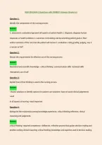NUR 200 EXAM 2 Questions with CORRECT Answers &lpar;Grade A&plus;&rpar;