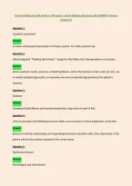 Critical thinking nur 200 Hondros&comma; 200 exam 1 critical thinking Questions with CORRECT Answers&NewLine;&lpar;Grade A&plus;&rpar;