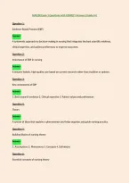 NUR200 Exam 3 Questions with CORRECT Answers &lpar;Grade A&plus;&rpar;