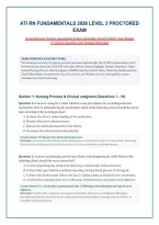 ATI RN Fundamentals 2026 Level 3 Proctored Exam Assessment &vert; NGN Screenshots Featuring 70 Questions and Answers