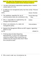 Alpha Phi Alpha Risk Management Test with all Correct & 100&percnt; Verified Answers &vert;Latest Version &vert;Already Graded A&plus;