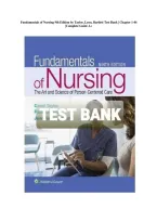 Fundamentals of Nursing 9th Edition by Taylor&comma; Lynn&comma; Bartlett Test Bank &vert; Chapter 1-46&NewLine;&vert;Complete Guide A&plus;