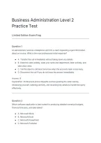 Business Administration Level 2 Practice Test Limited Edition Exam Prep