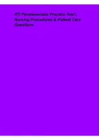 ATI Fundamentals Practice Test &ndash; Nursing Procedures & Patient Care Questions &vert; Nursing Fundamentals Study Guide&comma; Safety&comma; Clinical Skills & Exam Review