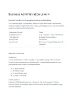 Business Administration Level 4 Practice Test Limited Edition Exam Prep&period;