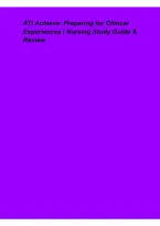 ATI Achieve &ndash; Preparing for Clinical Experiences &vert; Nursing Study Guide & Review&comma; Clinical Skills&comma; Patient Safety&comma; Communication & Professional Practice