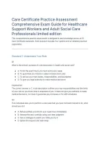 Care Certificate Practice Assessment Comprehensive Exam Guide for Healthcare Support Workers and Adult Social Care Professionals limited edition&period;&NewLine;&NewLine;