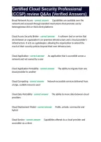 Certified Cloud Security Professional &lpar;CCSP&rpar; review Q&As &lpar;Verified Answers&rpar;&period;
