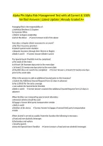 Alpha Phi Alpha Risk Management Test with all Correct & 100&percnt; Verified Answers &vert;Latest Update &vert;Already Graded A&plus;