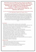 WGU D116 ADVANCED PHARMACOLOGY FINAL EXAM OBJECTIVE ASSESSMENT & PRE ASSESSMENT PREP QUESTIONS AND CORRECT ANSWERS WITH RATIONALES&vert; INSTANT DOWNLOAD