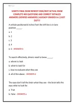 VADETS FINAL EXAM NEWEST 2026&sol;2027 ACTUAL EXAM &NewLine;COMPLETE 400 QUESTIONS AND CORRECT DETAILED &NewLine;ANSWERS &lpar;VERIFIED ANSWERS&rpar; &vert;ALREADY GRADED A&plus;&vert;&vert;JUST &NewLine;OUT&excl;&excl;&excl;