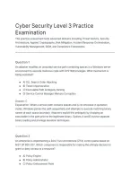 Cyber Security Level 3 Practice Test 65 Practice Questions and Answers Exam Preparation Study Guide Limited Edition&period;&NewLine;&NewLine;