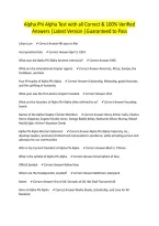 Alpha Phi Alpha Test with all Correct & 100&percnt; Verified Answers &vert;Latest Version &vert;Guaranteed to Pass