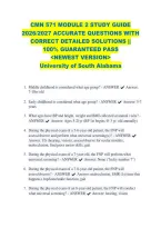 CMN 571 MODULE 2 STUDY GUIDE &NewLine;2026&sol;2027 ACCURATE QUESTIONS WITH &NewLine;CORRECT DETAILED SOLUTIONS &vert;&vert; &NewLine;100&percnt; GUARANTEED PASS &NewLine;<NEWEST VERSION> &NewLine;University of South Alabama 
