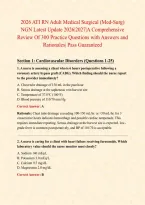 2026 ATI RN Adult Medical Surgical &lpar;Med-Surg&rpar; &NewLine;NGN Latest Update 2026&vert;2027&vert;A Comprehensive &NewLine;Review Of 300 Practice Questions with Answers and &NewLine;Rationales&vert; Pass Guaranteed 
