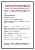 VATI GREENLIGHT PREDICTOR VERSION A NEWEST &NewLine;VERSION 2026&sol;2027 ACTUAL EXAM COMPLETE &NewLine;QUESTIONS AND CORRECT DETAILED ANSWERS&vert;A&plus; &NewLine;GRADED&vert;&vert;JUST OUT&excl;&excl;&excl;