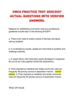 CMCA PRACTICE TEST 2026&sol;2027 &NewLine;ACTUAL QUESTIONS WITH VERIFIED &NewLine;ANSWERS&period;