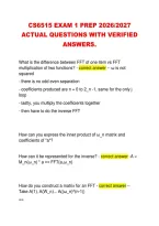 CS6515 EXAM 1 PREP 2026&sol;2027 &NewLine;ACTUAL QUESTIONS WITH VERIFIED &NewLine;ANSWERS&period;