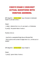 CS6515 EXAM 2 2026&sol;2027 &NewLine;ACTUAL QUESTIONS WITH &NewLine;VERIFIED ANSWERS&period; 