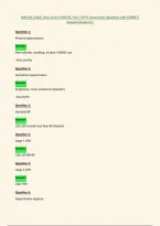 NUR 621 &lpar;Adult&lowbar;Gero Acute&rpar; MOD &num;5&comma; Part 1 &lpar;HTN&comma; aneurysms&rpar; Questions with CORRECT&NewLine;Answers &lpar;Grade A&plus;