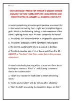 VATI GREENLIGHT PREDICTOR VERSION B NEWEST VERSION &NewLine;2026&sol;2027 ACTUAL EXAM COMPLETE 300 QUESTIONS AND &NewLine;CORRECT DETAILED ANSWERS&vert;A&plus; GRADED&vert;&vert;JUST OUT&excl;&excl;&excl; 