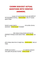 CSOWM 2026&sol;2027 ACTUAL &NewLine;QUESTIONS WITH VERIFIED &NewLine;ANSWERS&period; 