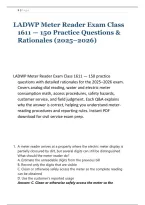 LADWP Meter Reader Exam Class &NewLine;1611 &mdash; 150 Practice Questions & &NewLine;Rationales &lpar;2025&ndash;2026&rpar;
