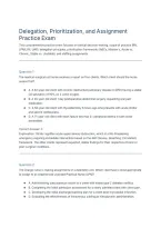 Delegation Prioritization and Assignment Exam Limited Edition&lpar;1&rpar;&period;