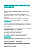 PHARMACOLOGY MIDTERM EXAM REVIEW&colon; THYROID AND ADRENAL ESSENTIALS 